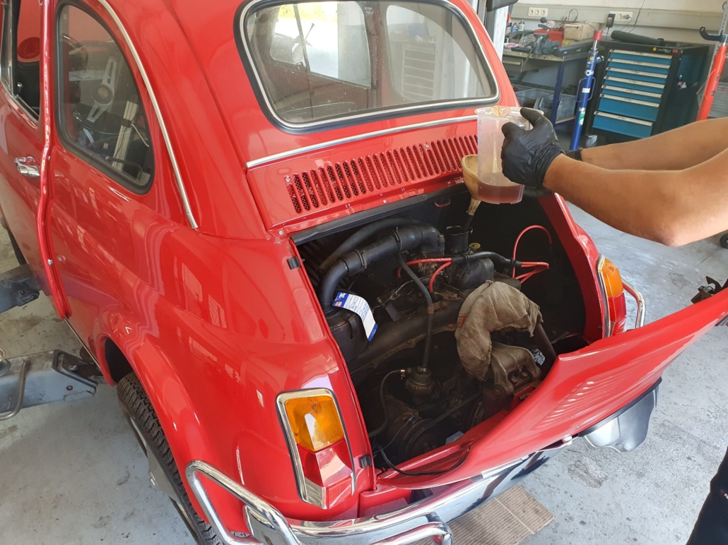Fiat 500 1969 Motorraum